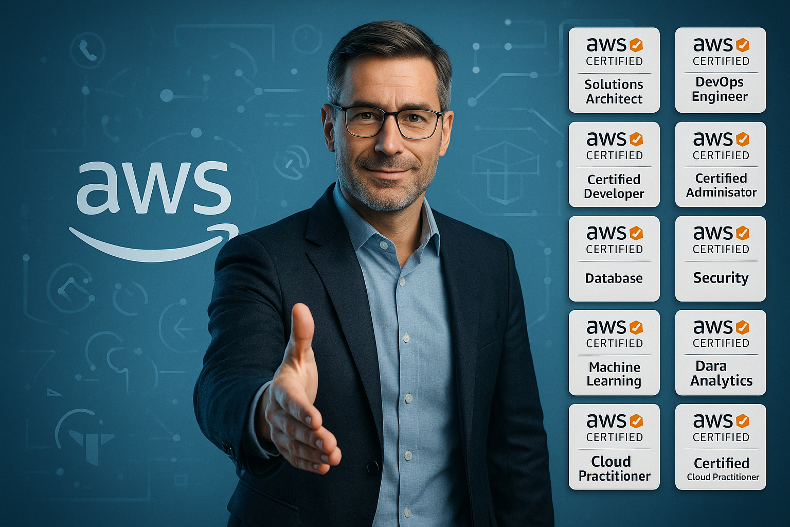 Personne travaillant sur AWS